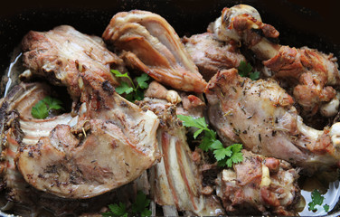 Roast lamb to pan