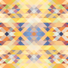 Bright symmetric background from triangles. Vector.