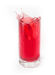 red juice splash