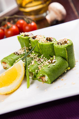 green roll with eel