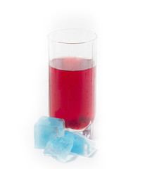 red juice with ice