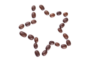coffee beans forming star