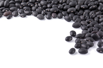 cropped image of pile of black beans