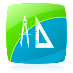 green and blue modern design glossy vector icon