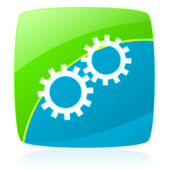 green and blue modern design glossy vector icon