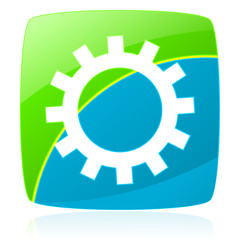 green and blue modern design glossy vector icon