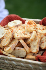Basket of Sliced Baguette
