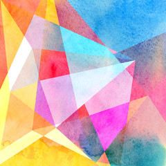 abstract watercolor geometric background