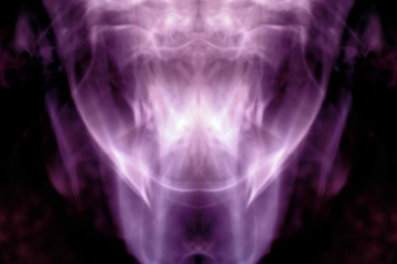 Smoke / Abstract of smoke on black background. Violet tone.