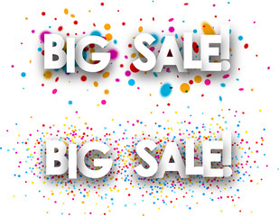Fototapeta premium Big sale paper banners.