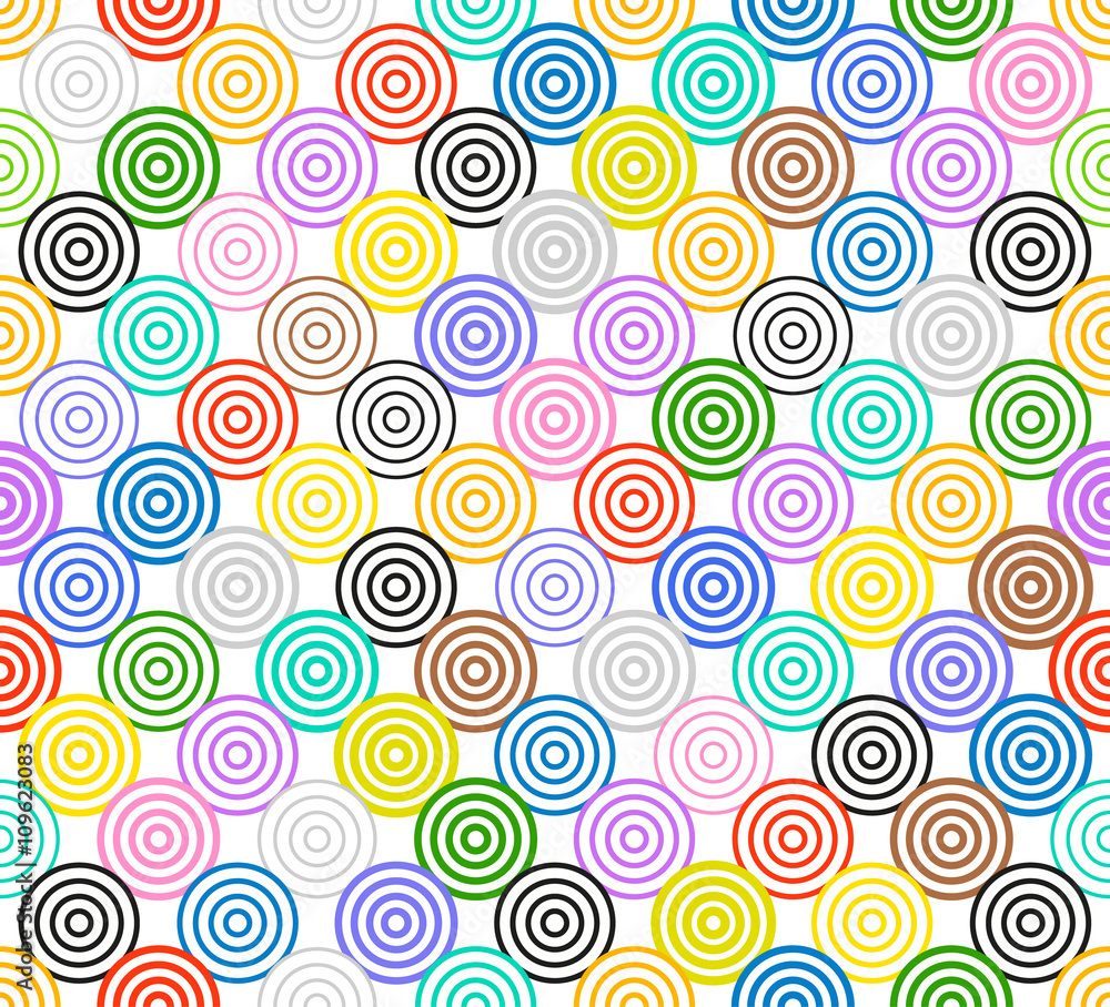 Poster abstract seamless background of color circles