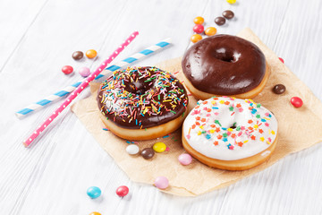 Donuts and candies