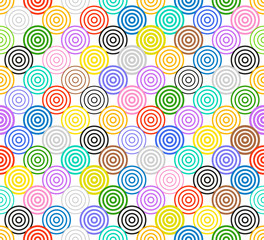 Abstract seamless background of color circles