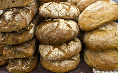 Fresh Bread and Rolls at a Fair