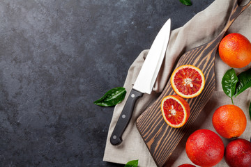 Fresh red orange fruits