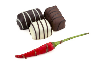 chocolates and red chili