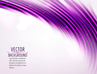 Abstract colorful wave on white background. Shiny bright curves background. Vector eps10.