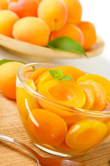Bowl of apricot compote