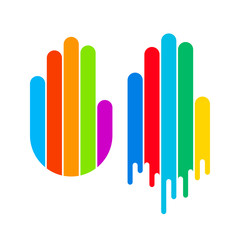 color paint hand print