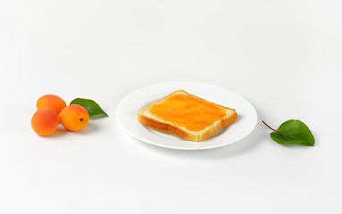 Bread with apricot jam