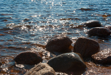 stones on sea shore