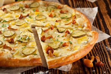 Mushroom and Potato Pizza