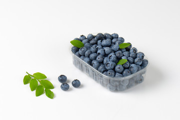 Blueberries in container