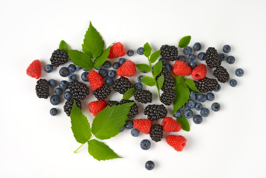 Variety of berry fruits
