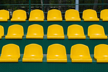 yellow seats at stadium