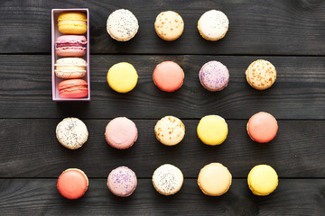 French delicious dessert macaroons