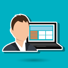 businessman isolated design 