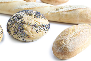 assortment of baked bread