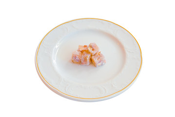 Delicious Turkish Delights on a White Background