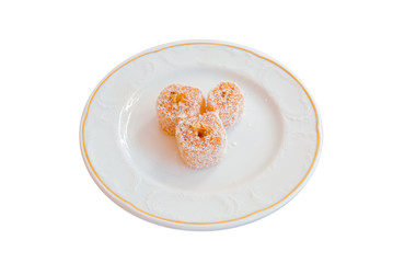 Delicious Turkish Delights on a White Background