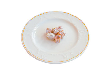 Delicious Turkish Delights on a White Background