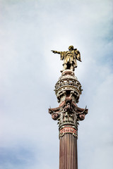 Fototapeta na wymiar La colonne Christophe Colomb, vers la Rambla