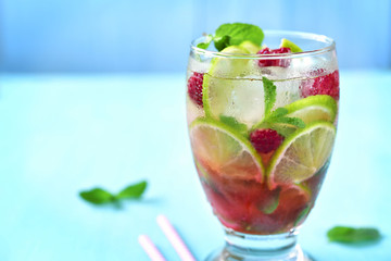 Raspberry lime lemonade.