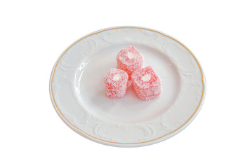 Delicious Turkish Delights on a White Background