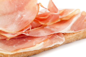  prosciutto ham on a toast