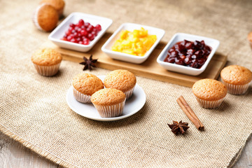 Muffins and jam