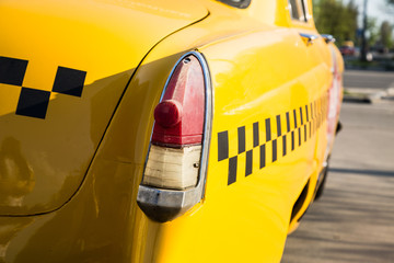 Vintage yellow taxi