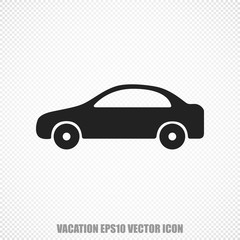 Vacation vector Car icon. Modern flat design.