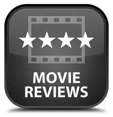 Movie reviews black square button