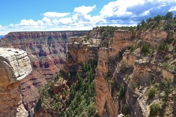 Layered Rock Shows the History of the Grand Canyon