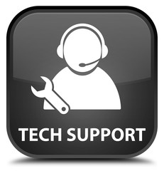 Tech support black square button
