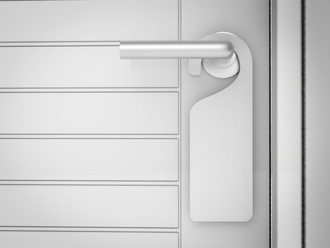 blank sigs hanging on door handle