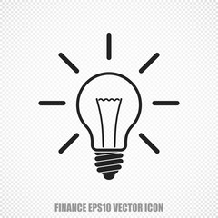 Finance vector Light Bulb icon. Modern flat design.