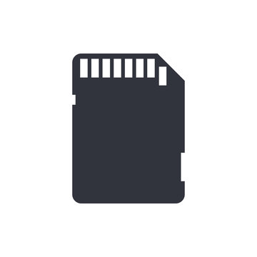 Memory card outline icon. linear style sign for mobile concept and