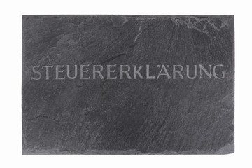 Steuererklärung Steinplatte