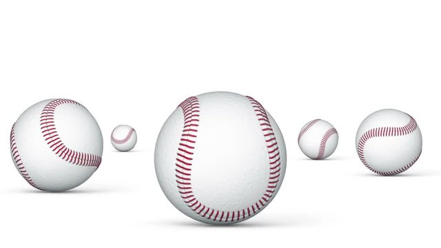 Jumping baseballs. Looping.